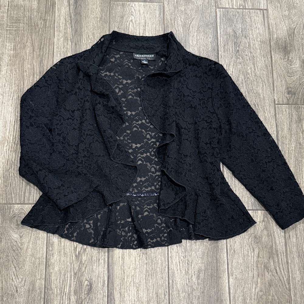 Connected Apparel Black Lace Jacket